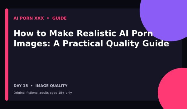 How to Make Realistic AI Porn Images: A Practical Quality Guide — AI Porn XXX guide
