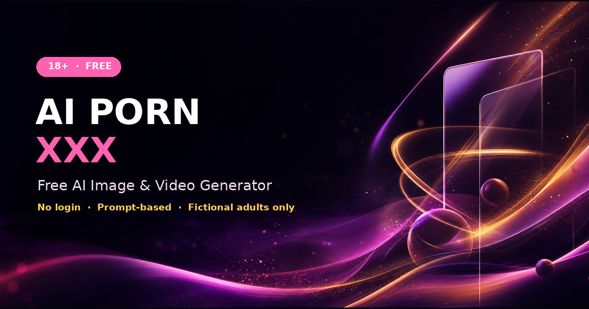 AI Porn XXX brand graphic for fictional adult image and video creation